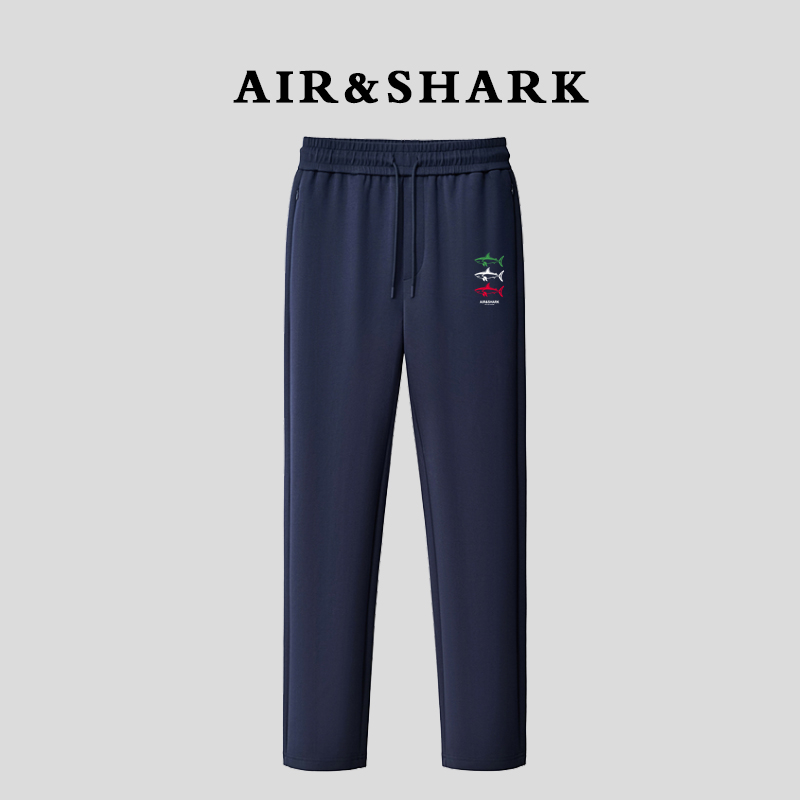 AIR SHARK/鲨鱼正品秋季新款休闲裤子男士百搭垂感宽松阔腿长裤潮