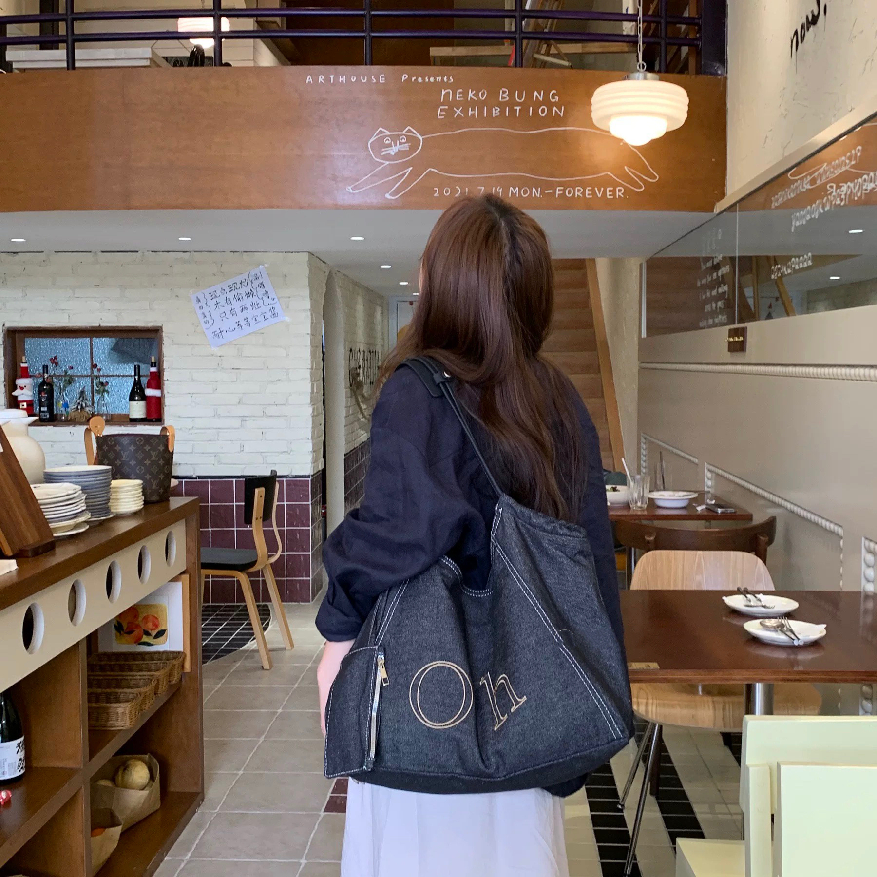 A381 牛仔托特包大容量单肩包