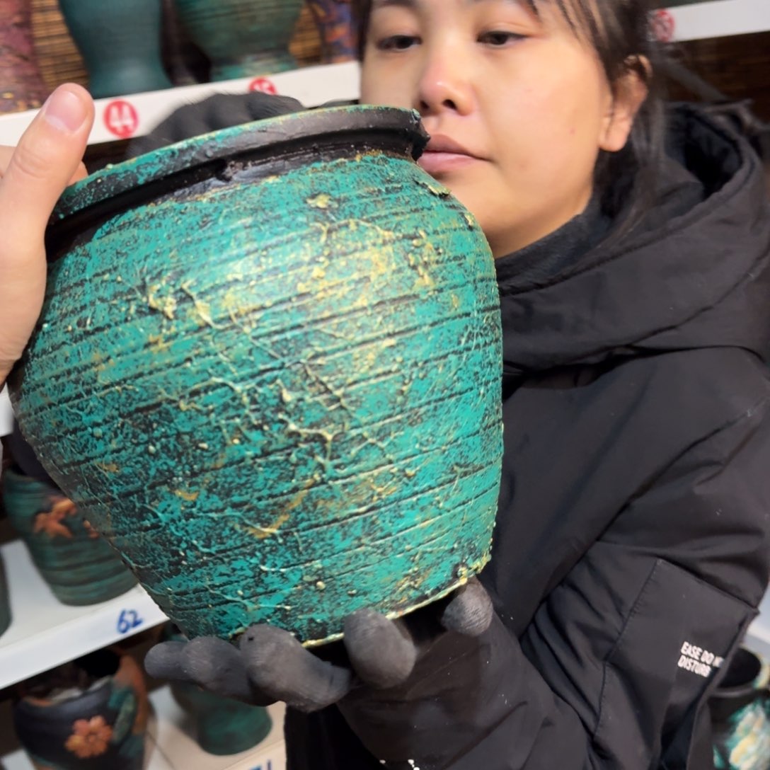 红陶红陶花盆炸炸炸