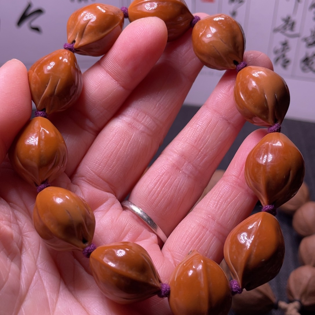 橄榄核手串/手链原生态梅林铁核三面佛1.6x2.2