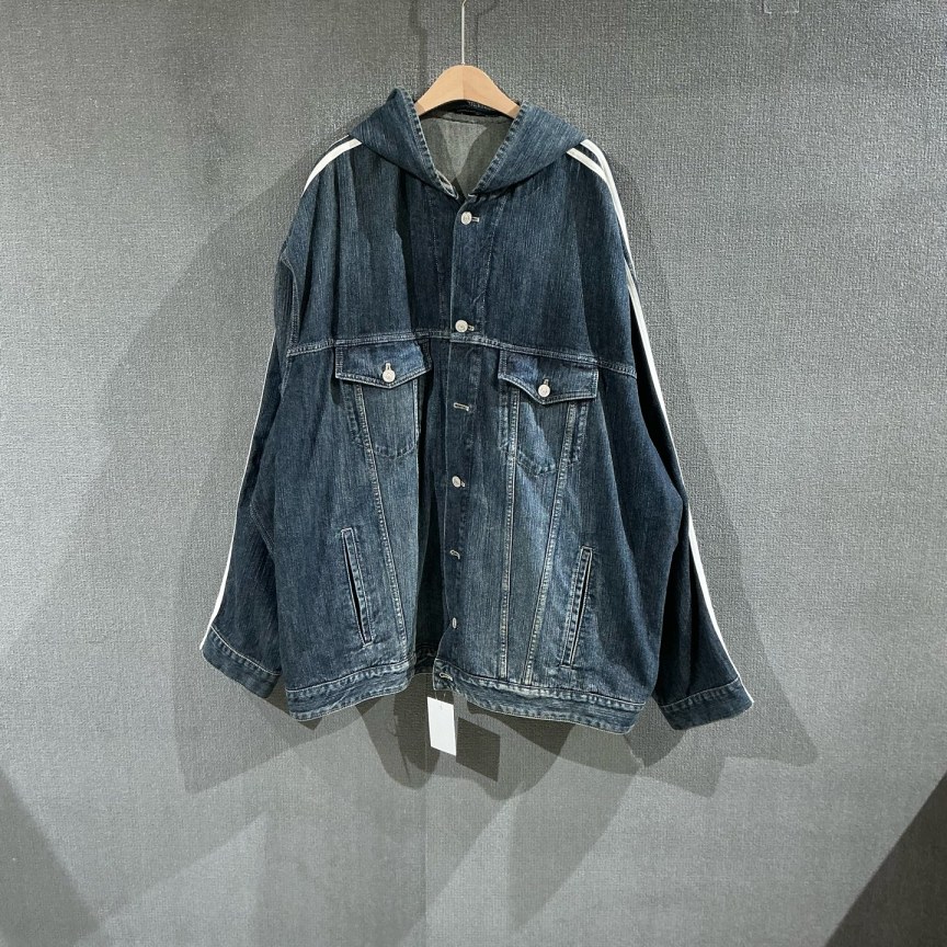 99新 Balenciaga/巴黎世家 （pm）联名款连帽牛仔外套 3码/1739