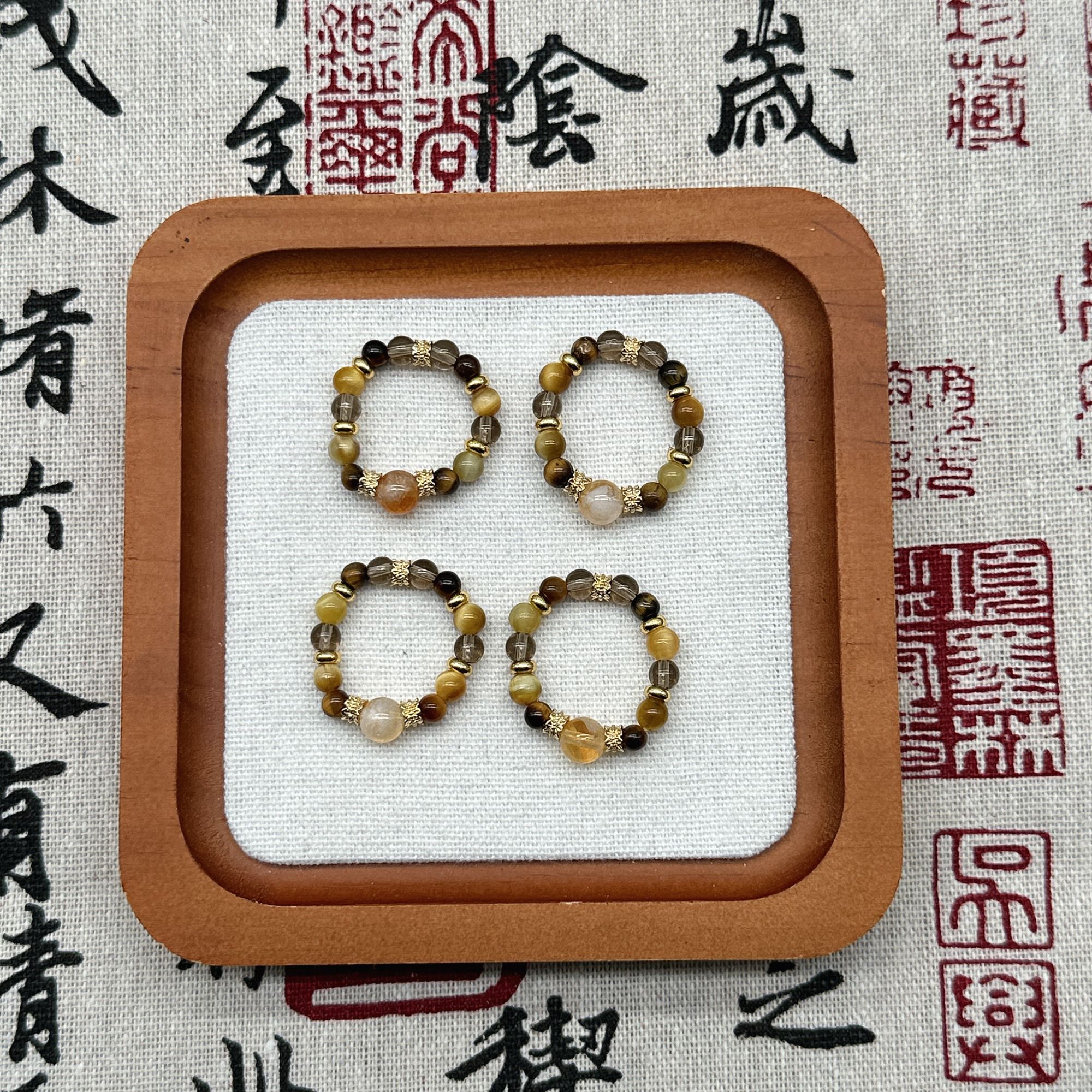 （小金霸戒指）水晶戒指 多样性发一颜色微差