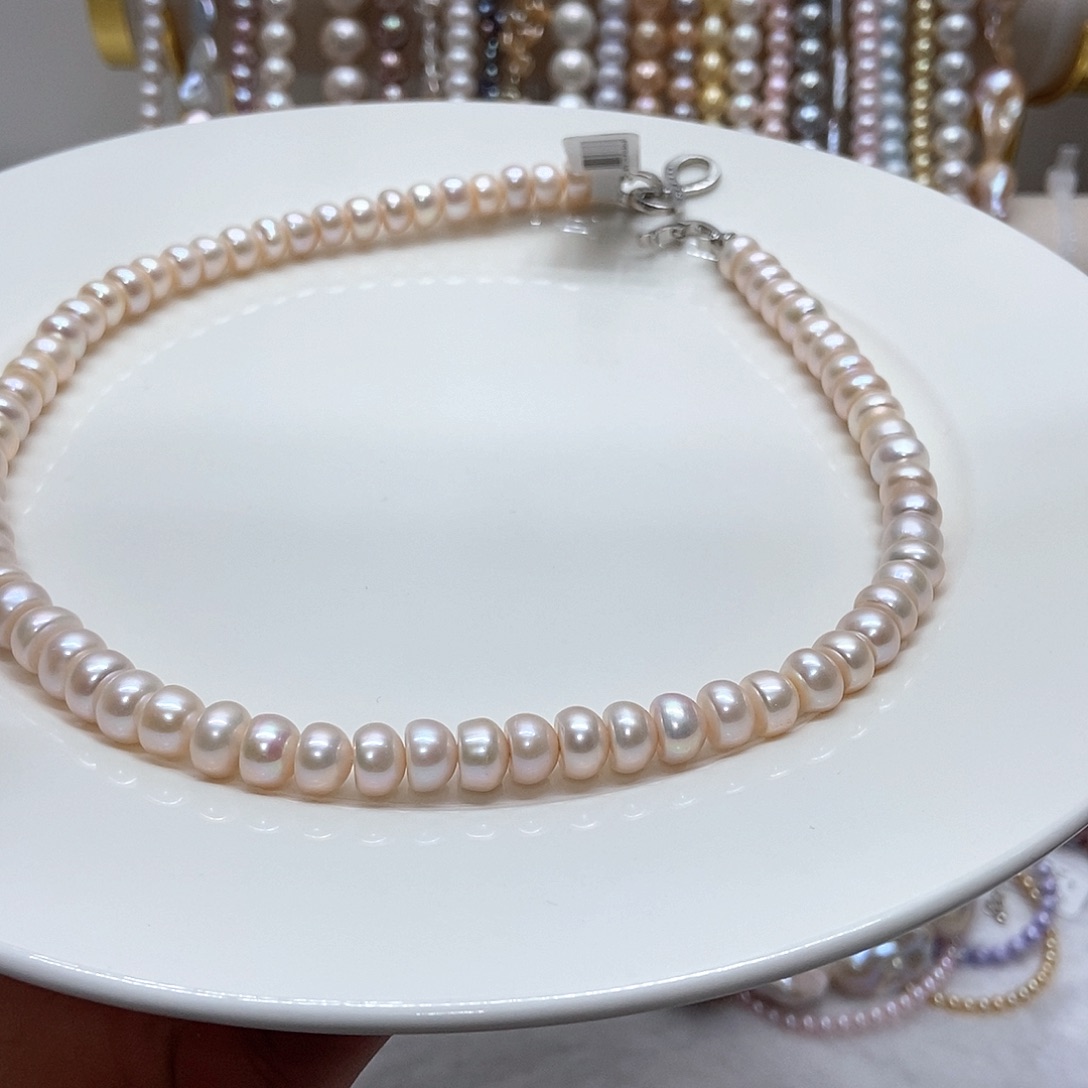 淡水珍珠颈饰合金
