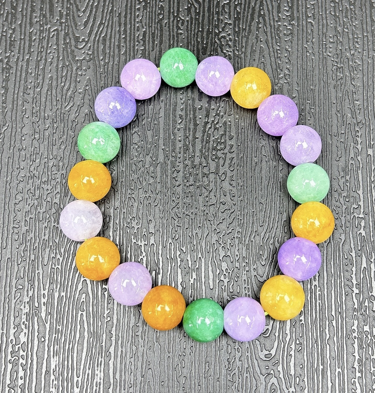 A12 多宝春彩糖果色百搭卡10mm手串 时尚多色精美玉手串彩色素款