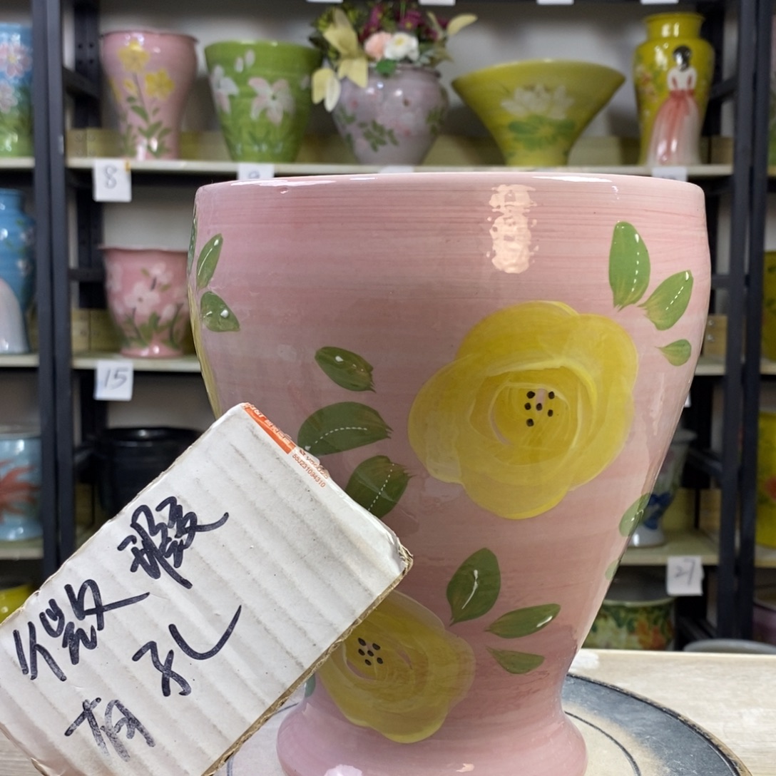 景德镇手工手绘陶瓷花盆