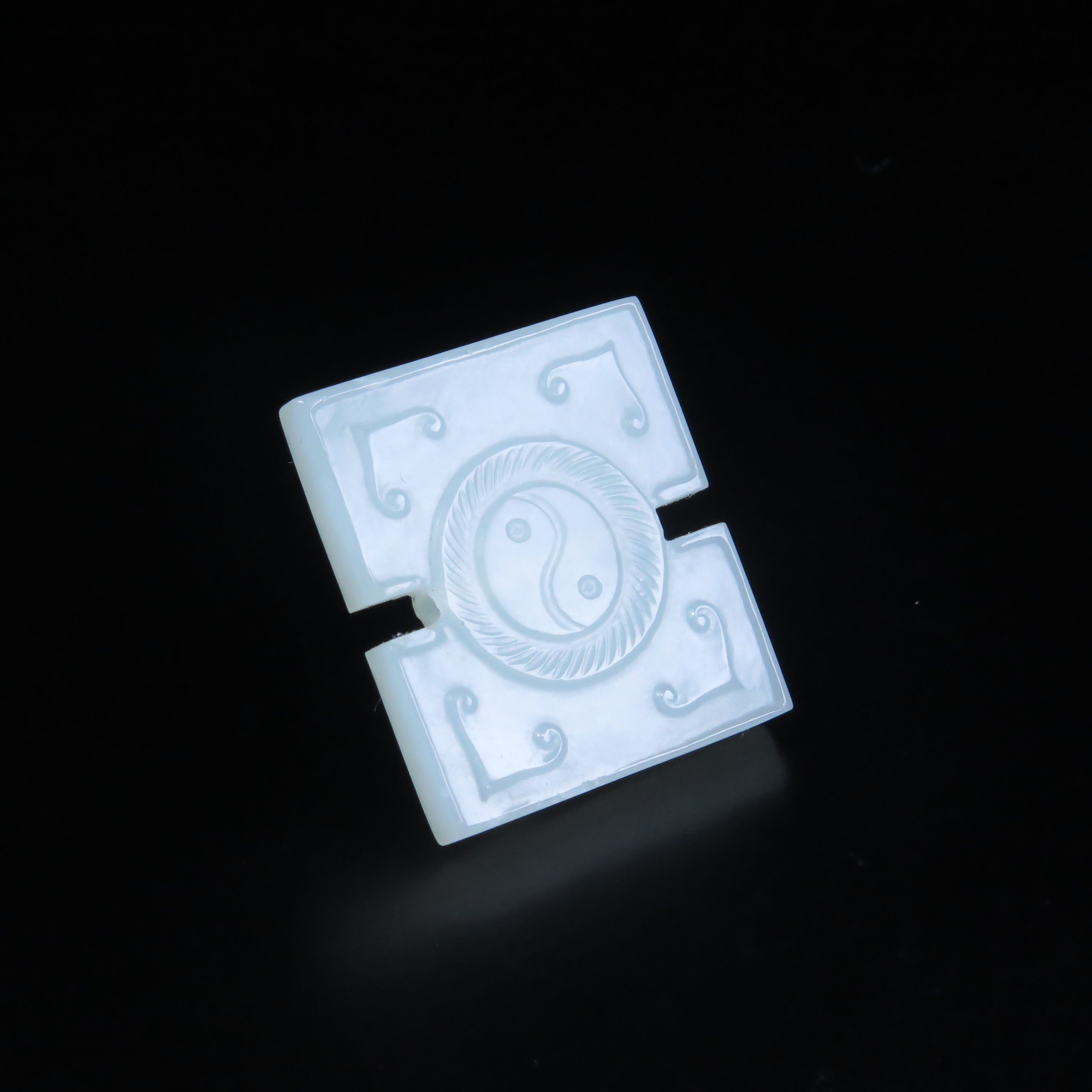 晚清民国道教工字佩/MZ439083/和田玉/民族文物