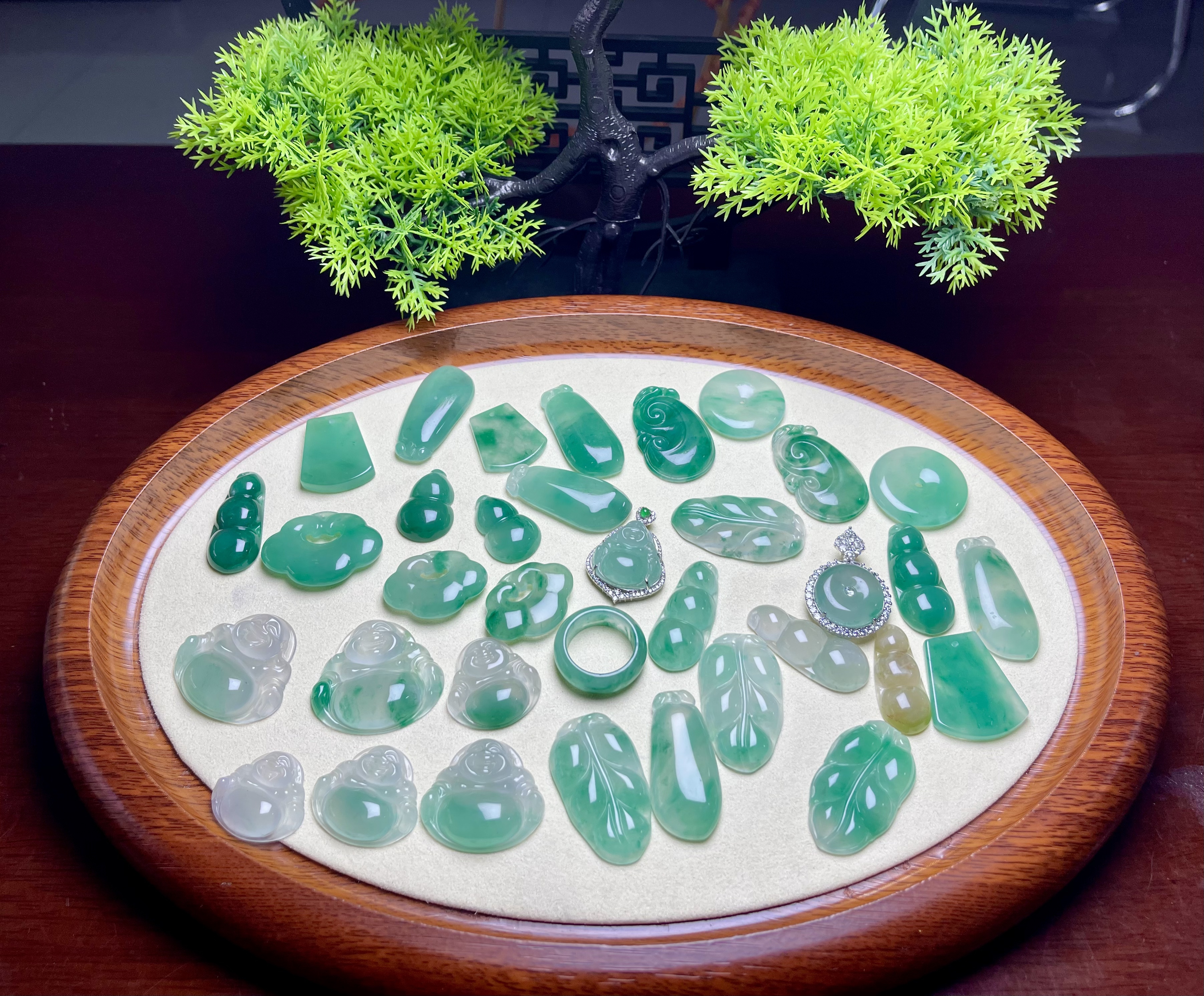 天然玉石冰底飘花精品非洲翠  一图一物 时尚 男女士百搭