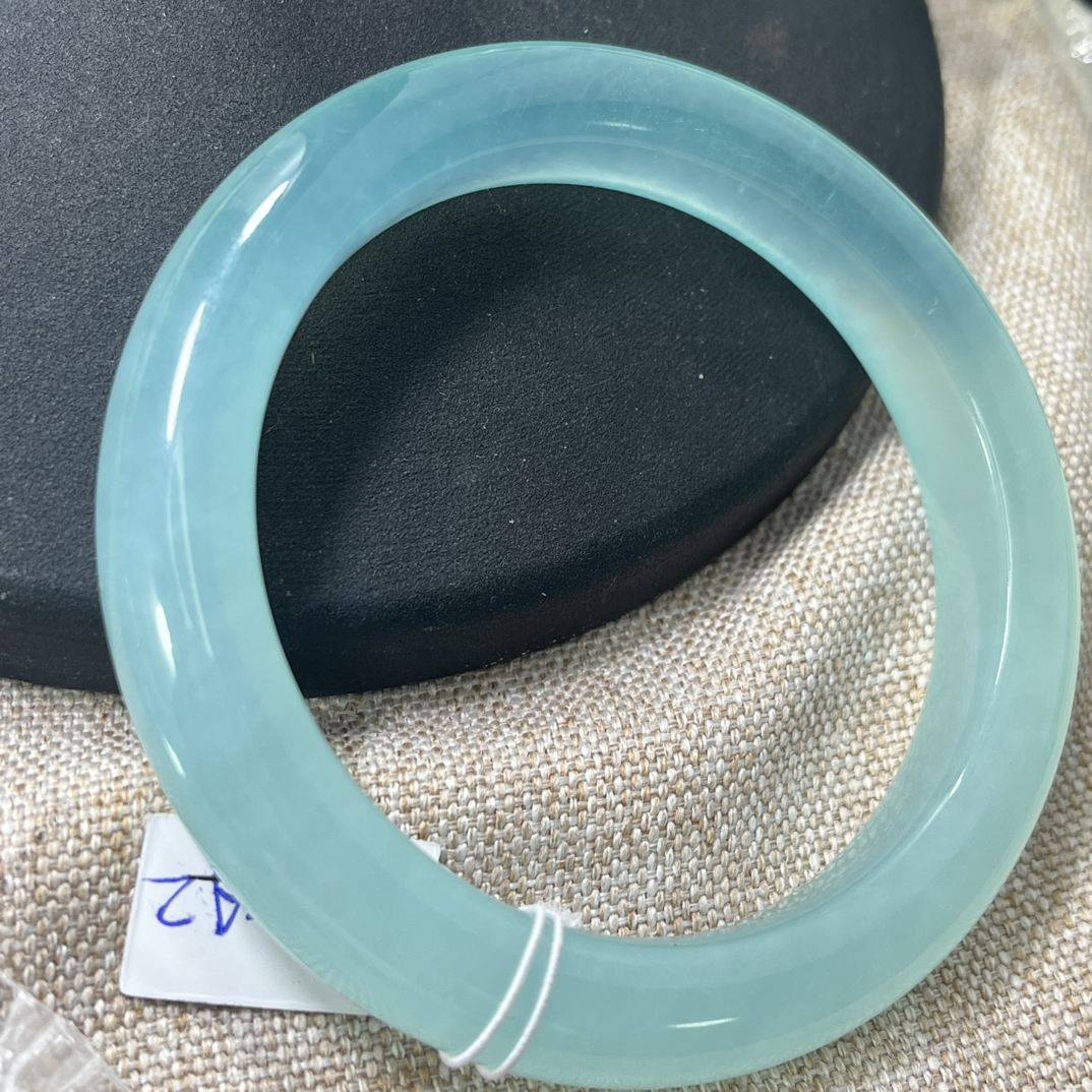 天然岫玉天青冻蓝冰