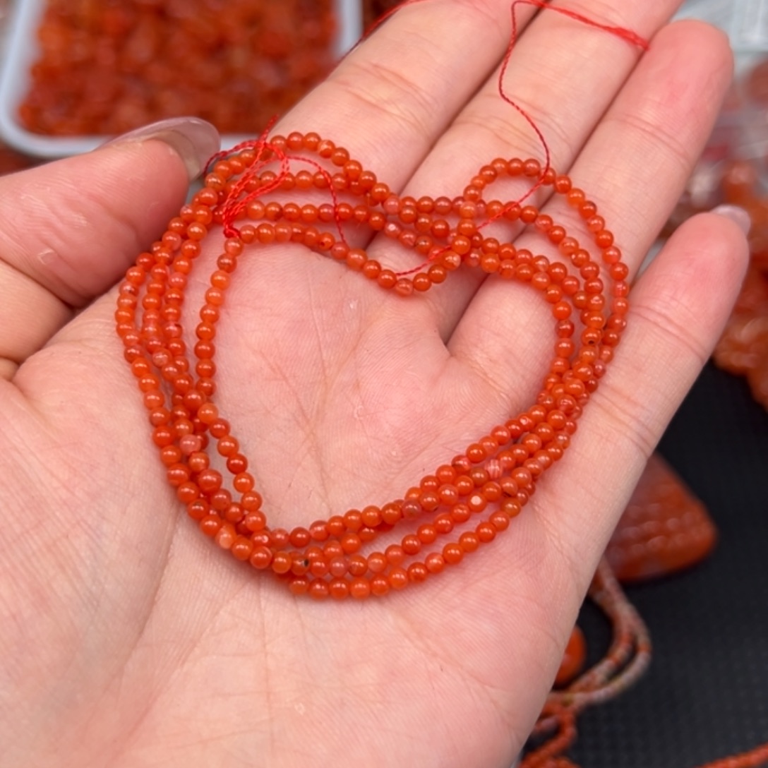 南红玛瑙未镶嵌手链