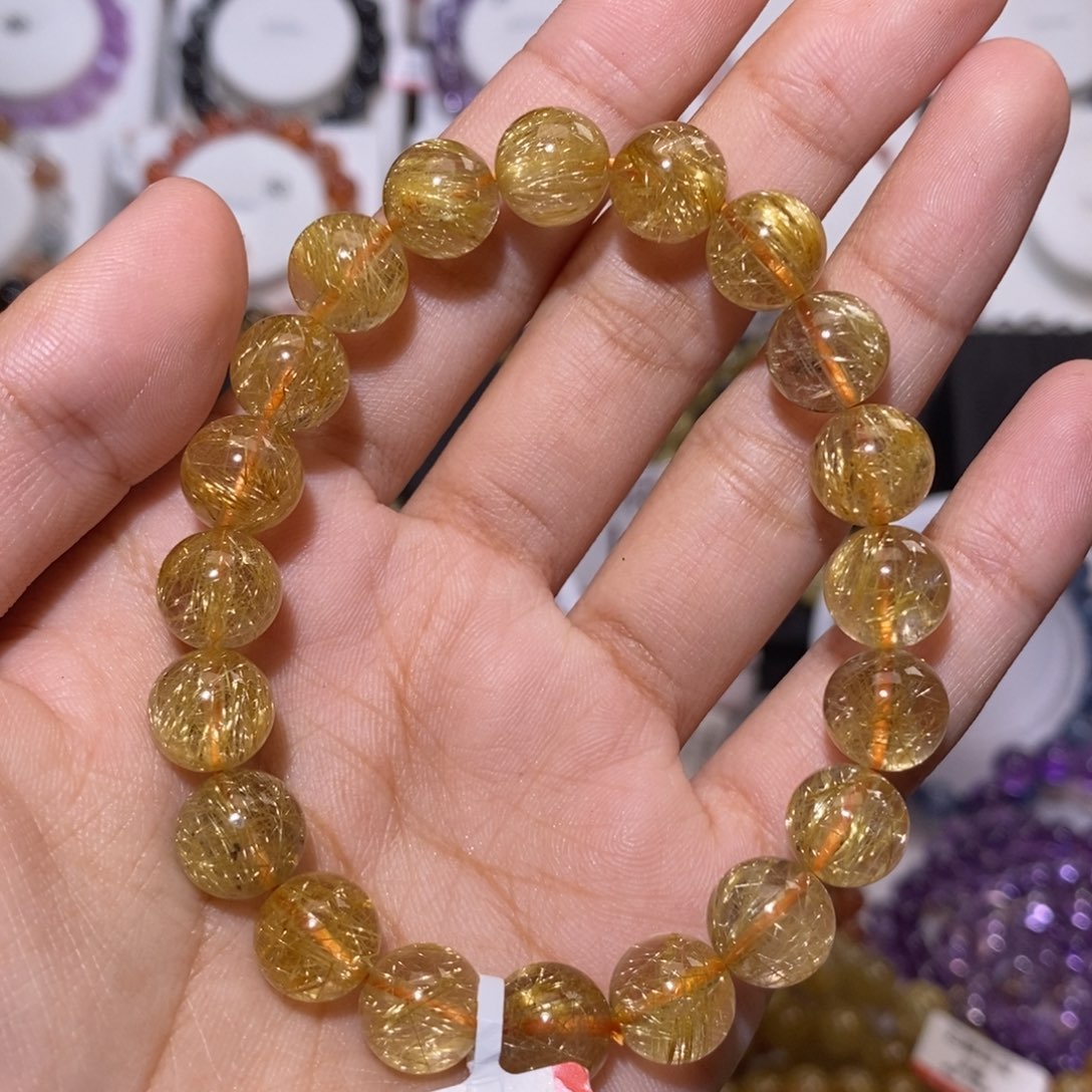 【闪购商品】发晶手串未镶嵌棉****糖补差价钛晶烟花10mm