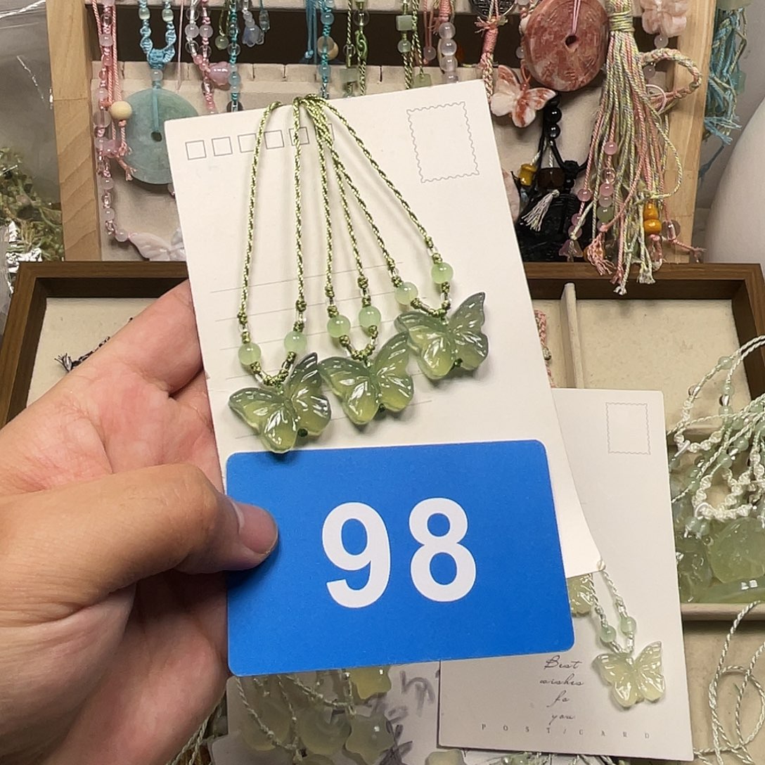 蛇纹石玉合金颈饰