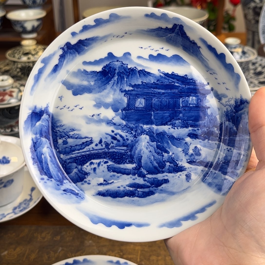 无***儿微瑕山水壶承壶承