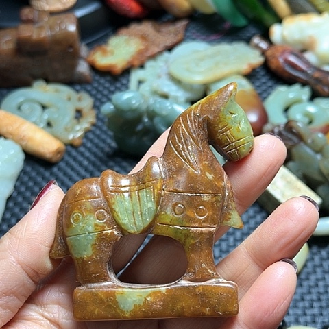 白玉菩提吊坠摆件