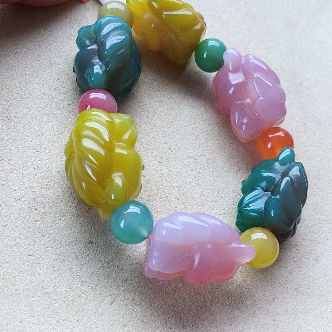 玛瑙手饰未镶嵌盐源028