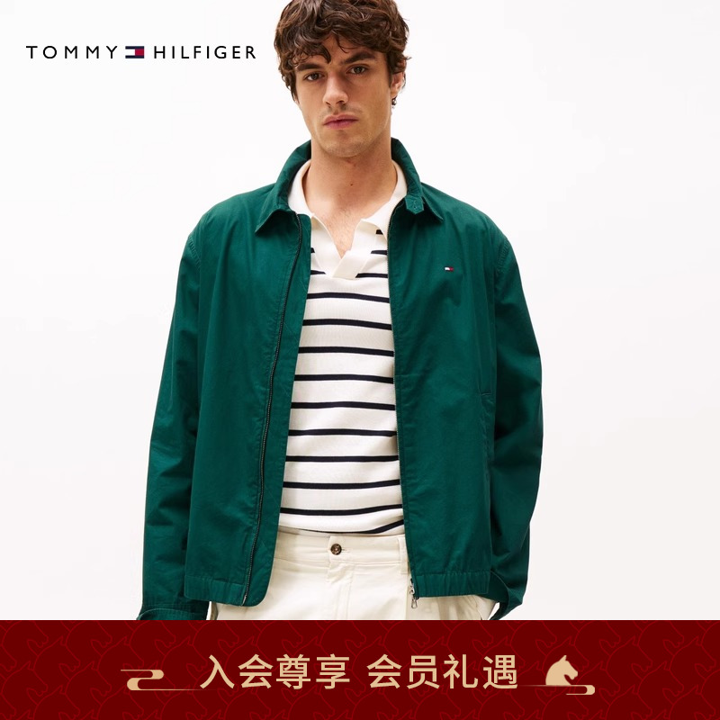 【轻薄府绸】Tommy25春夏款男女休闲简约教练行政翻领夹克外套38715