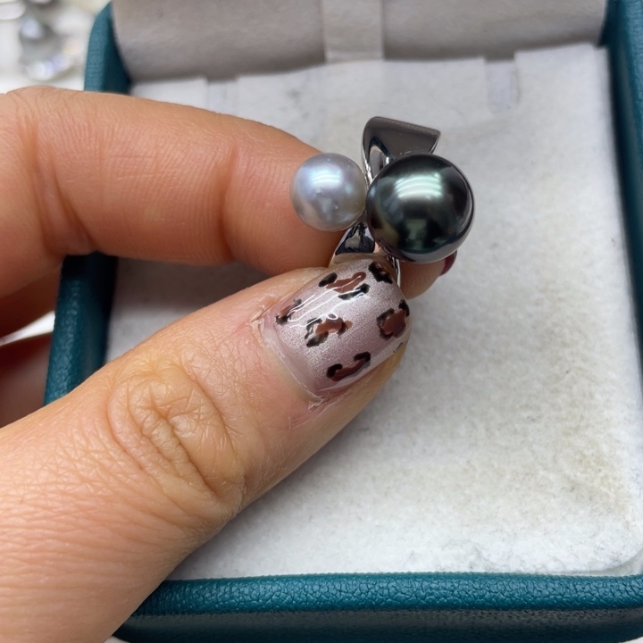 海水珍珠戒指银S925镶嵌