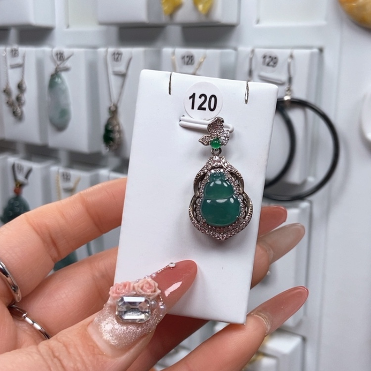 【闪购商品】翡翠耳饰银S925镶嵌饭*～吊坠