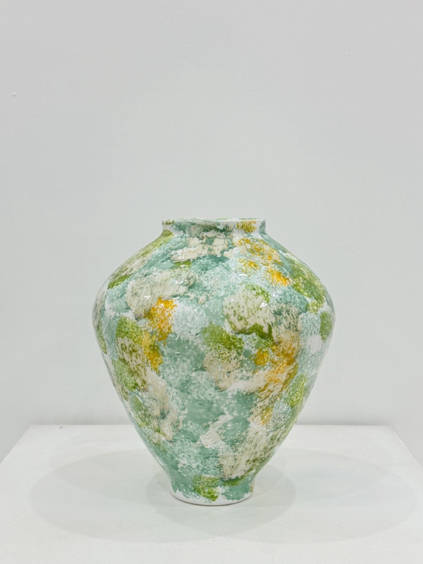 言言家 彩色混釉手工陶台面水培花瓶