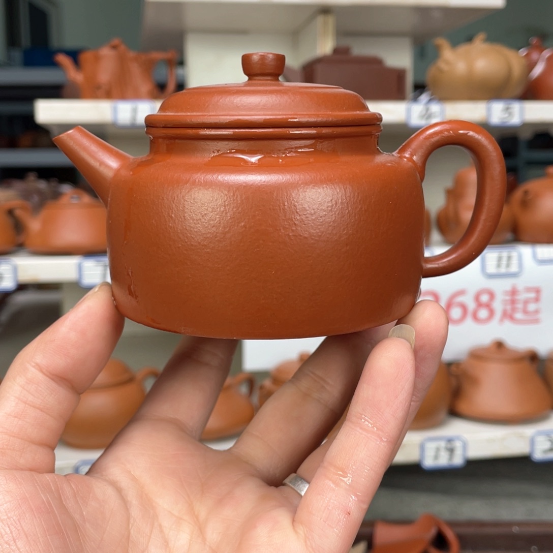 紫砂茶壶小煤窑朱泥全手工220毫升