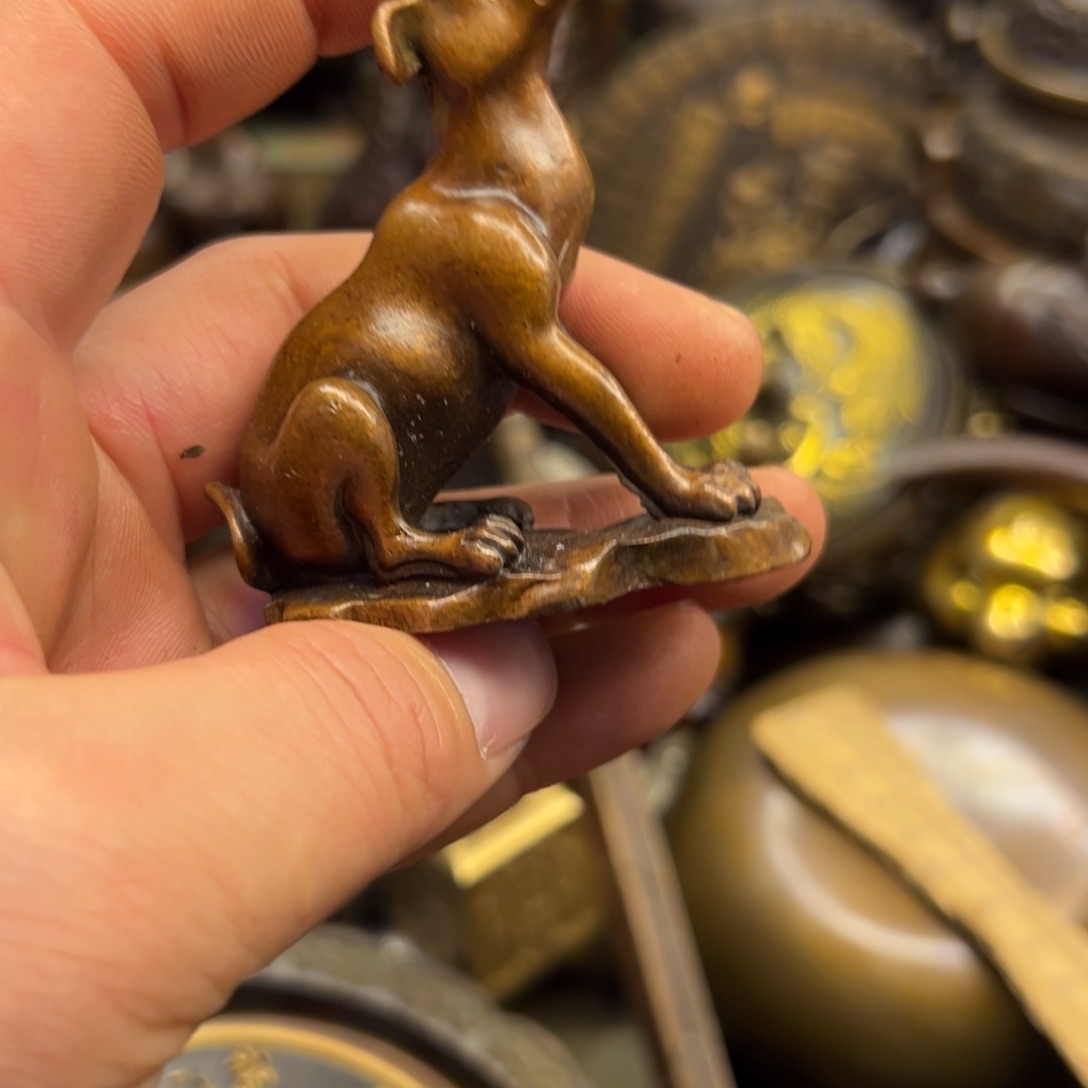 铜摆件欢迎欢迎你