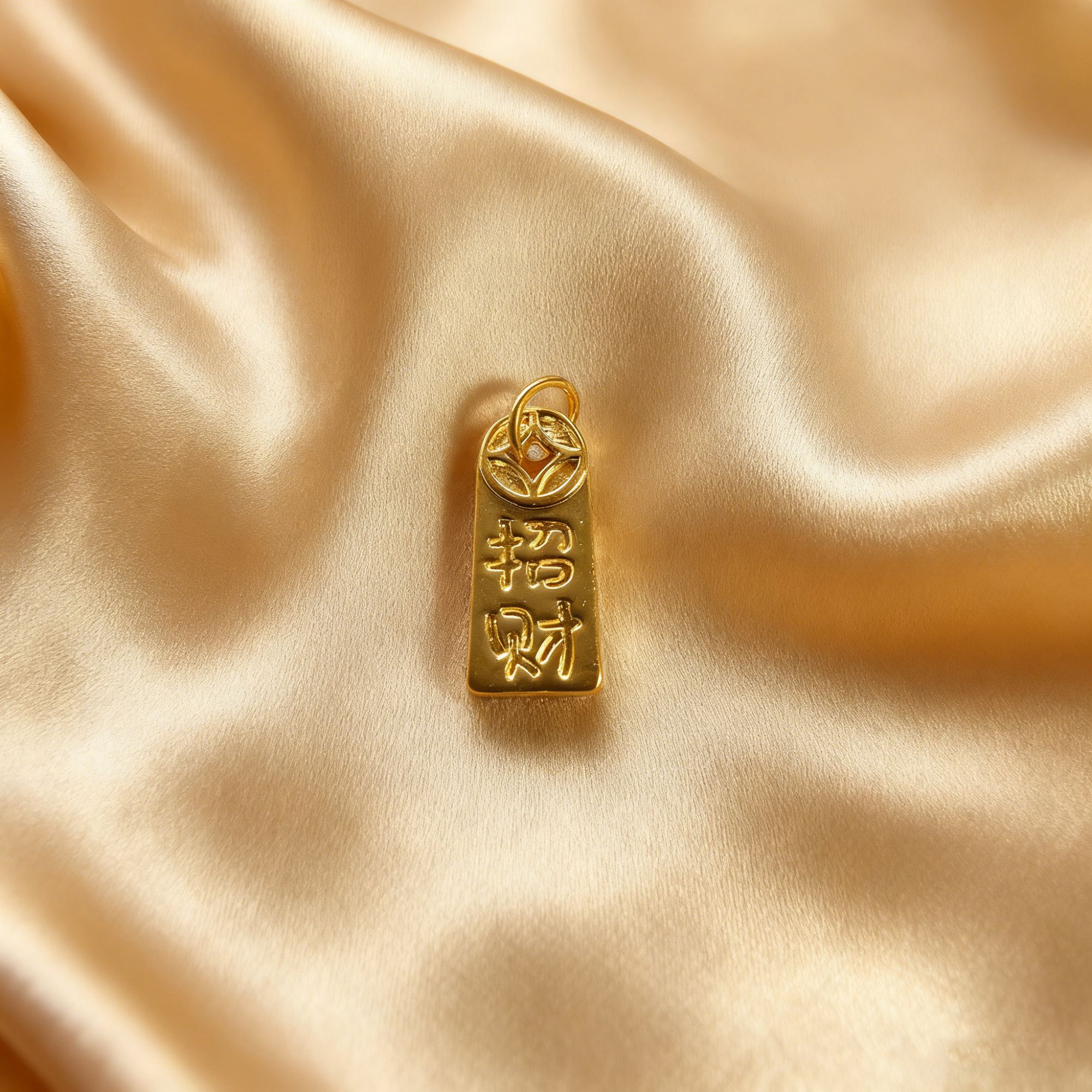 足金999招财纳福钱牌CY344