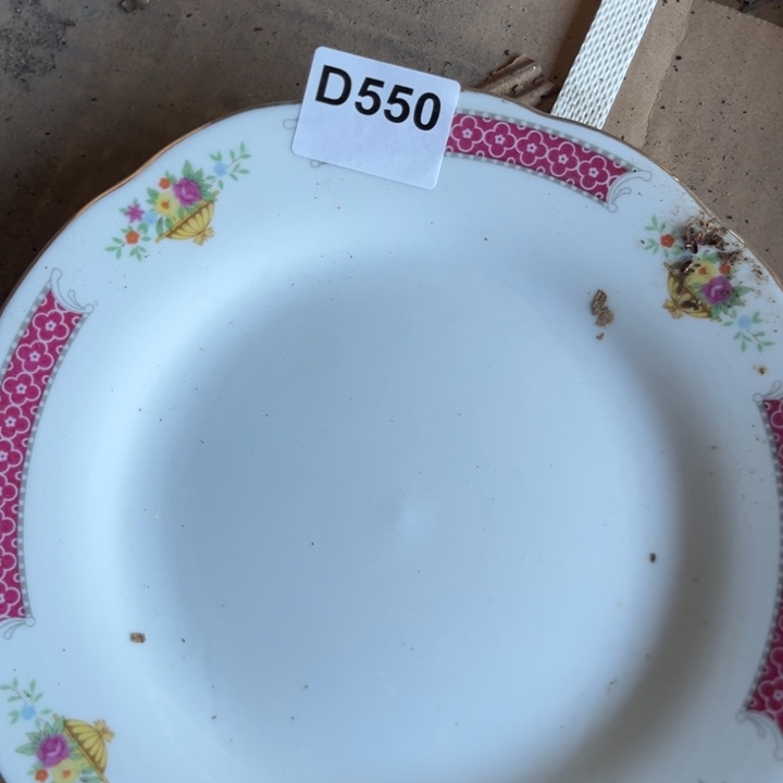 八九十年代高岭土盘碗碟有矿点有瑕疵D550