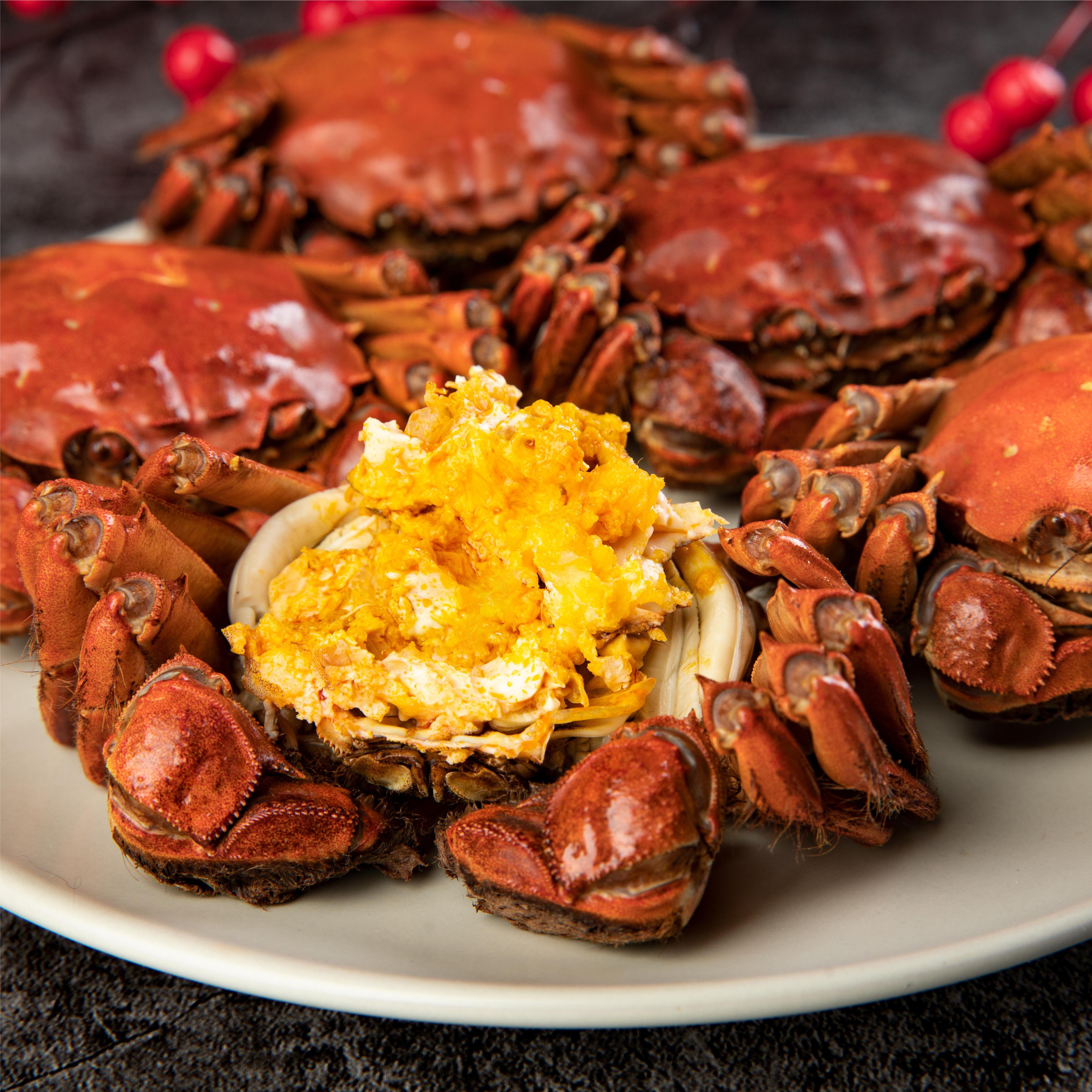 活蟹【金标大闸蟹】母3.8-3.5两 8加2只共10只 冷链包邮