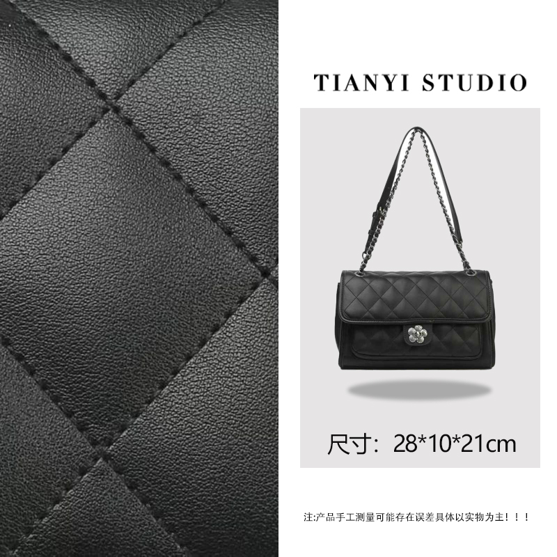 【天一甄选】BF-66682-黑色  轻奢高级韩版单肩时尚简约女包