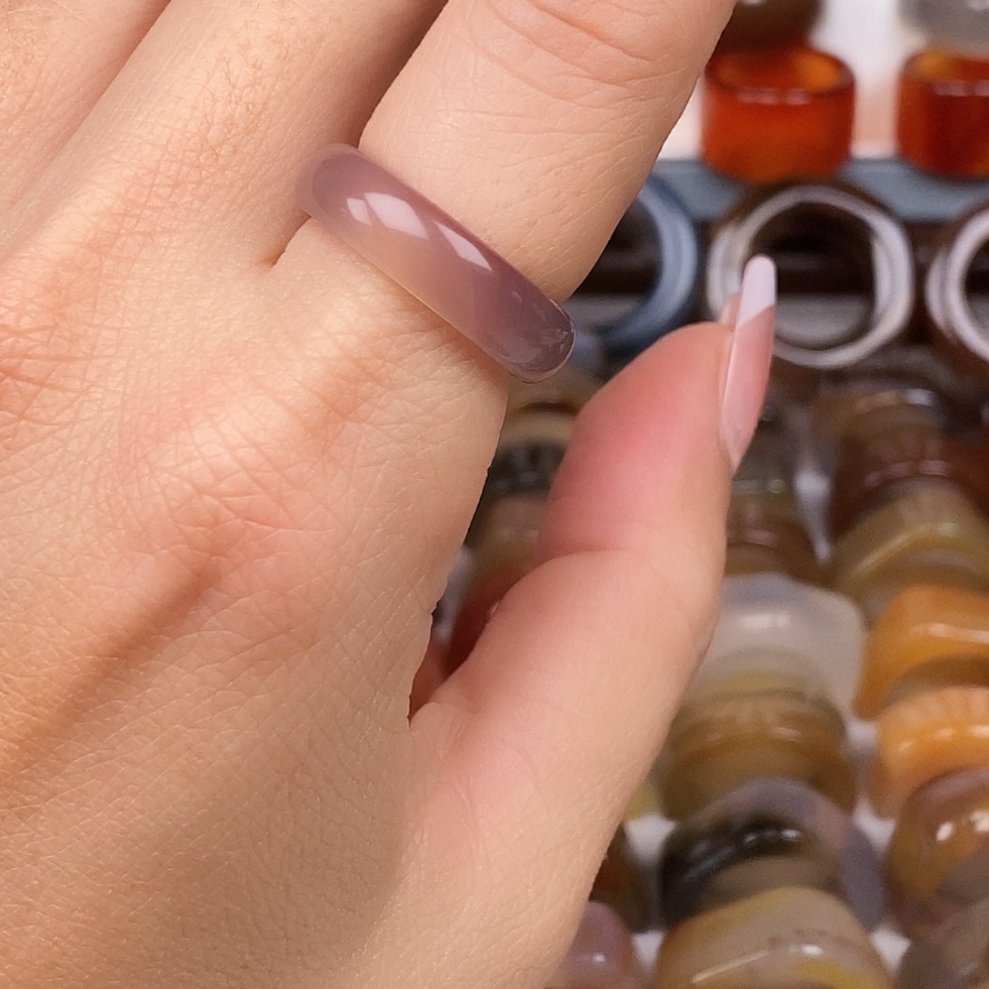 玛瑙/玉髓合金戒指005港码16