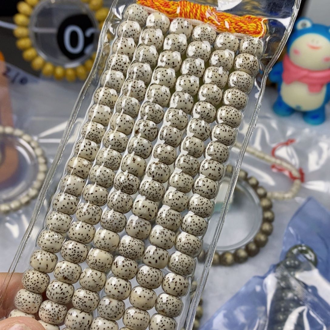 星月菩提手串97微脱脂108原白