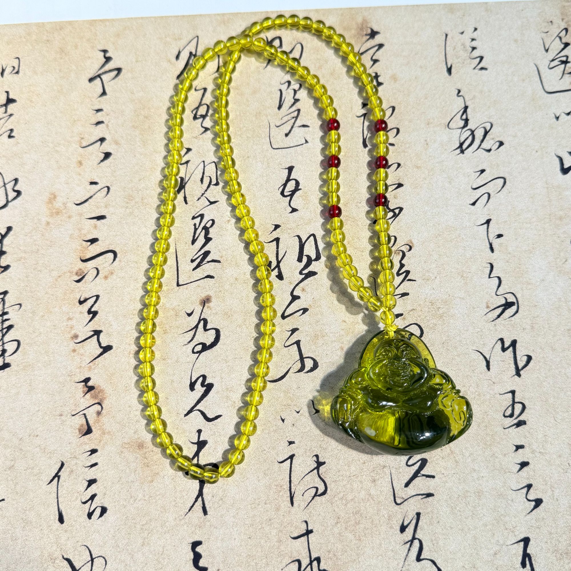 【云萧】A0003  绿 云 母 佛公 吊坠 多样性发其一