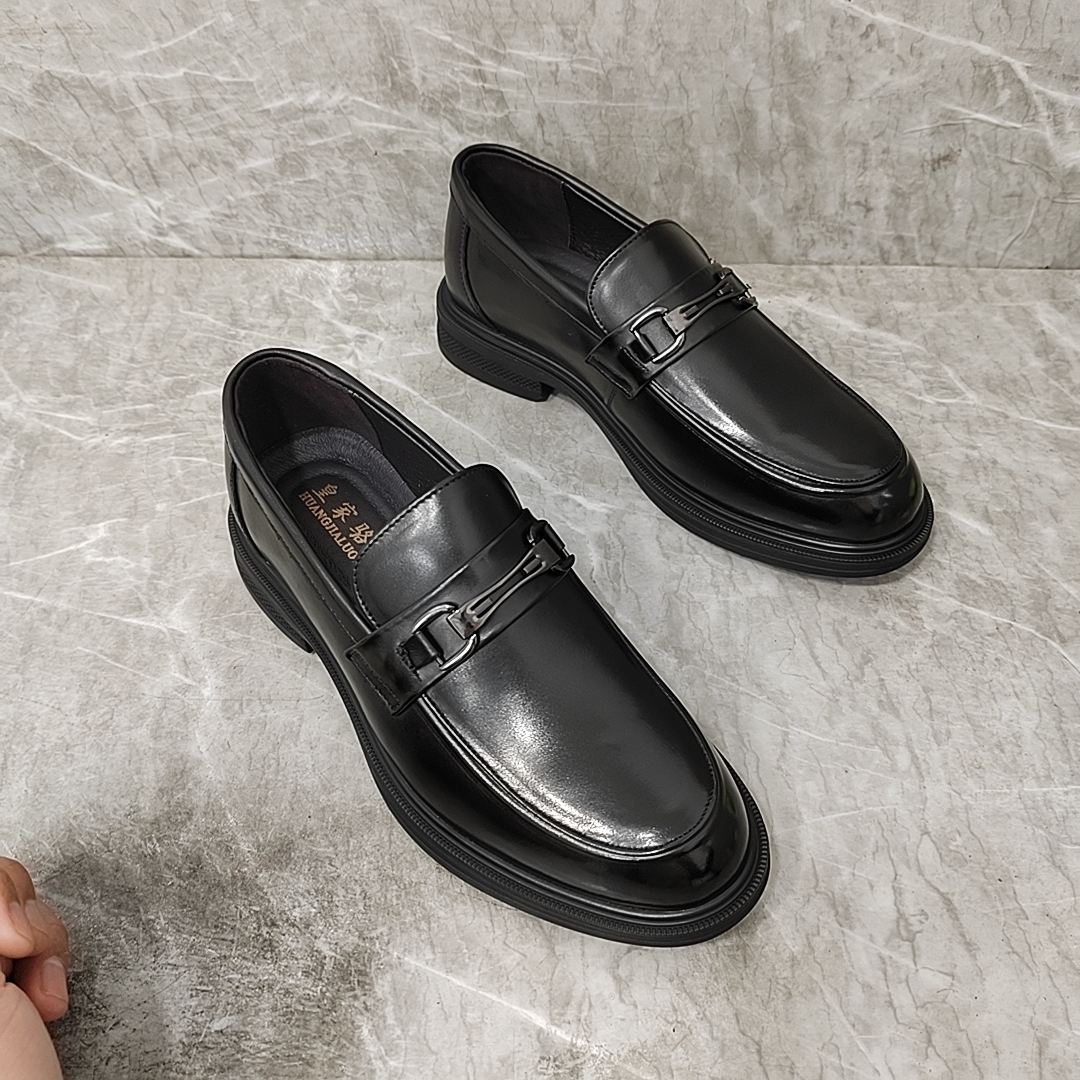 20987头层牛皮一脚蹬乐福豆豆鞋