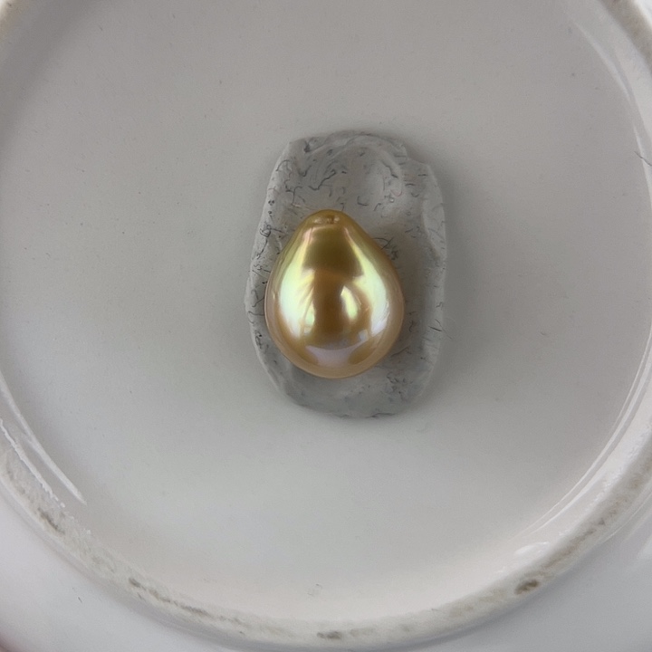 未镶嵌颈饰海水珍珠10.5*12.7 金珠 炫彩 水滴