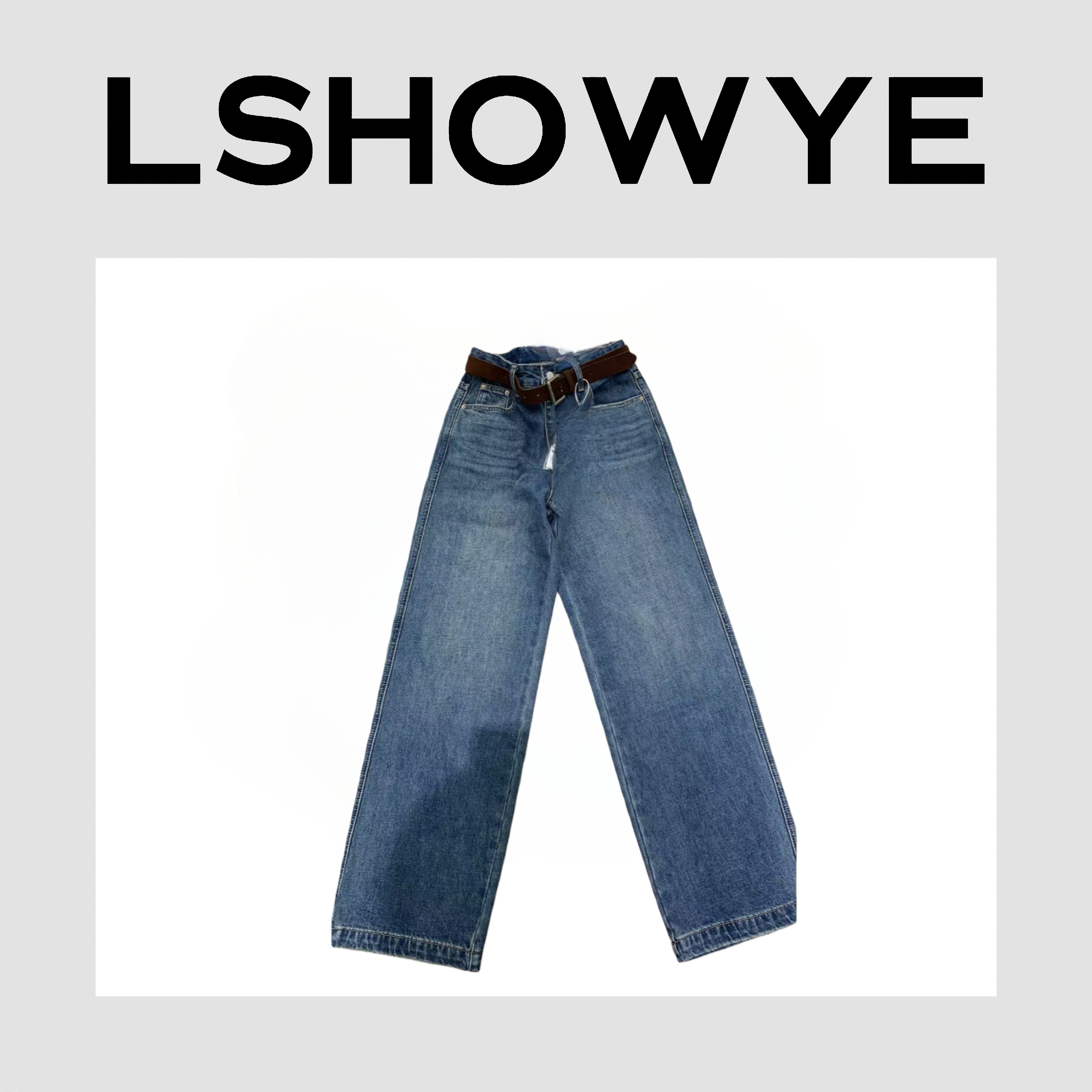 LSHOWYE｜浅色直筒牛仔裤 70766