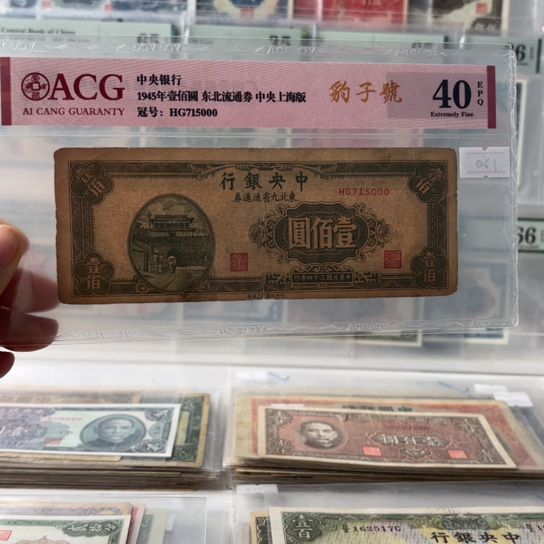 中央银行东九省壹佰圆715000