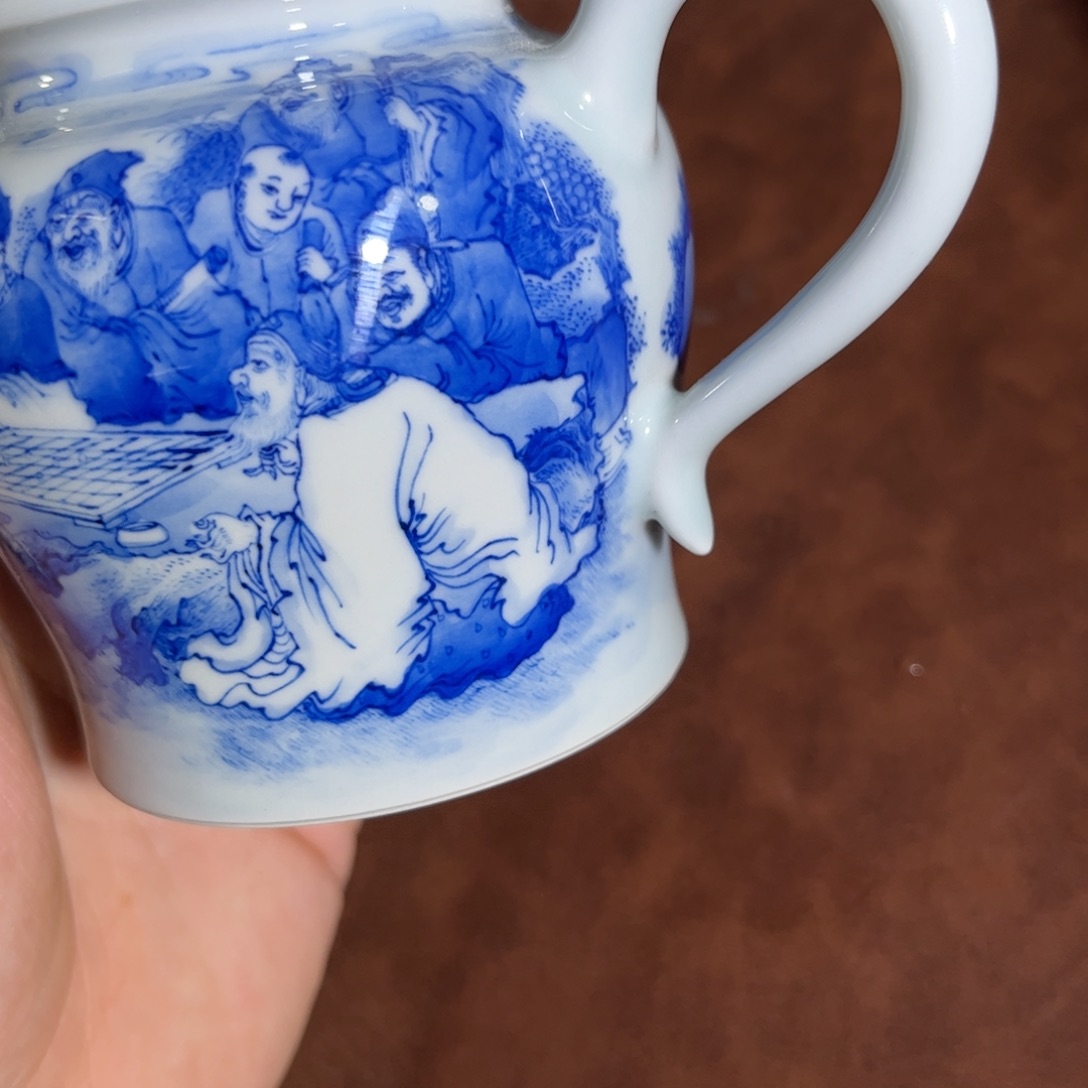 吃***饱杯子手工手绘的陶瓷