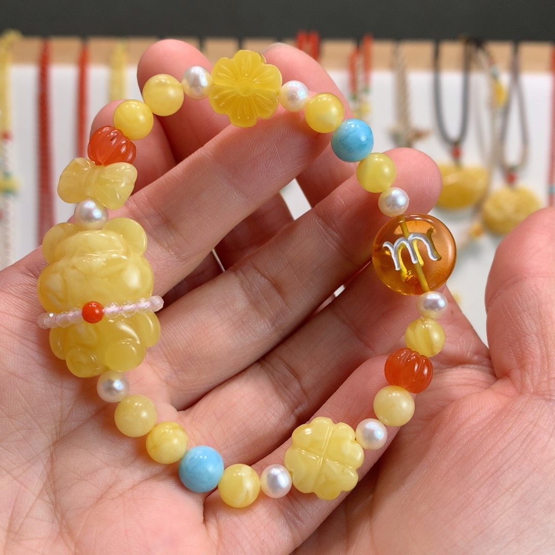 蜜蜡手链未镶嵌特价