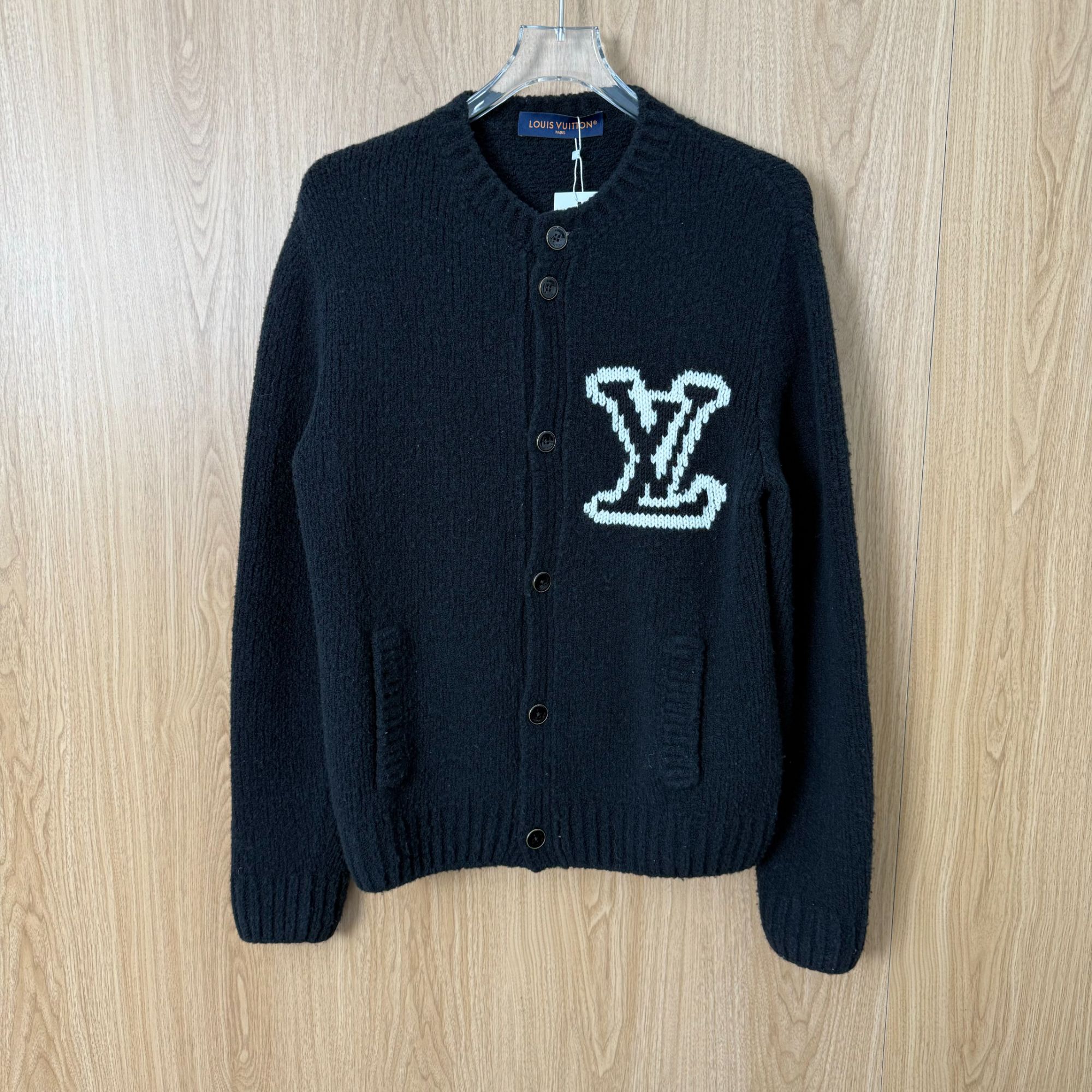 未使用 LouisVuitton/路易威登 SS26黑泰迪开衫M码