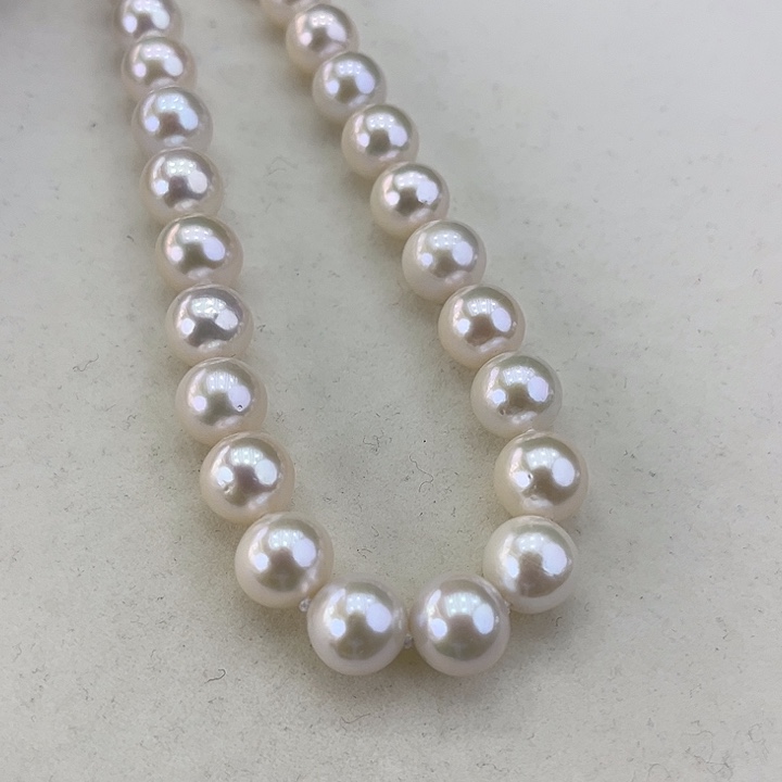 淡水珍珠颈饰银S925镶嵌卡10-11极光炫彩高品