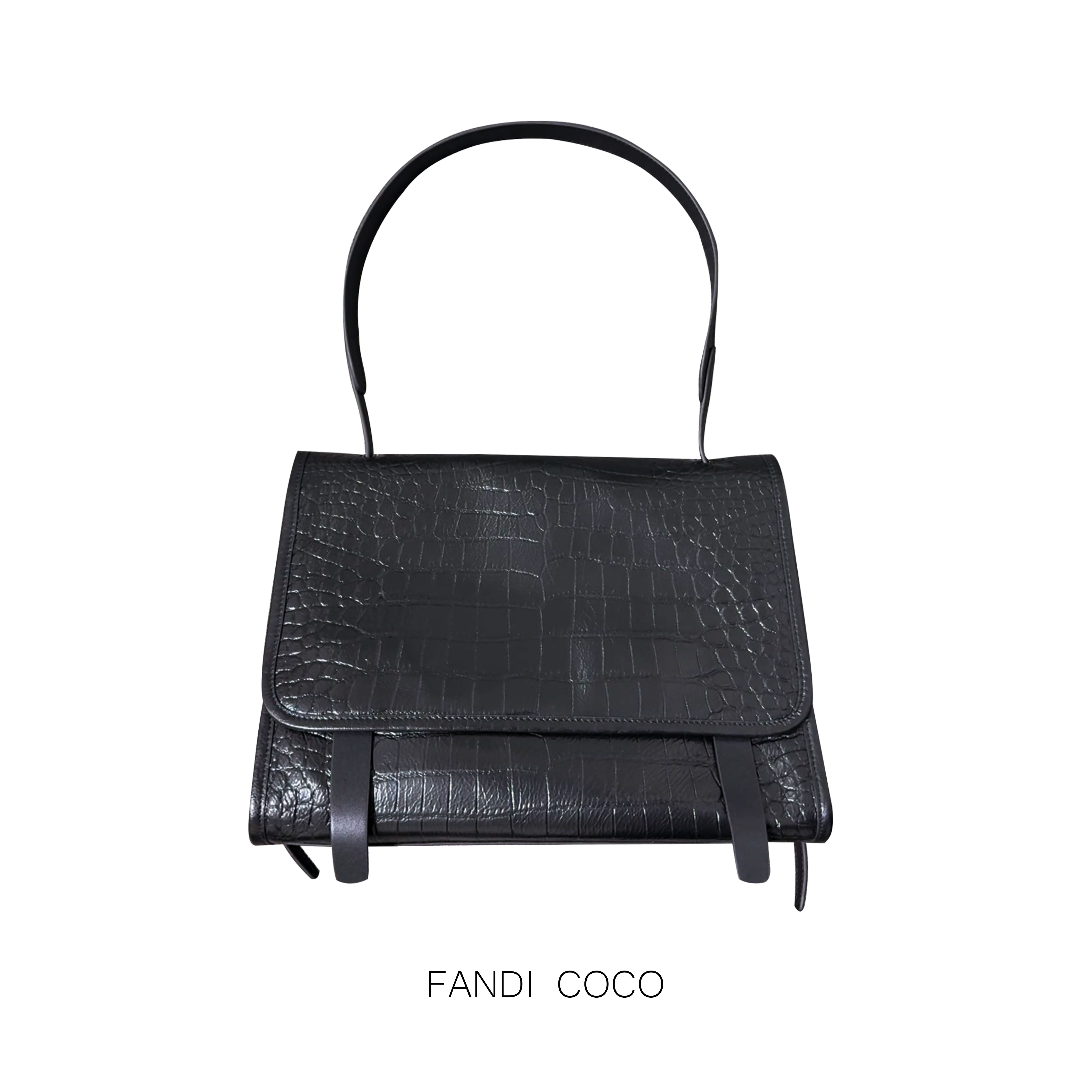 FANDI COCO "信使" 植鞣牛皮信使漫邮包松弛大容量邮差包 XY13308