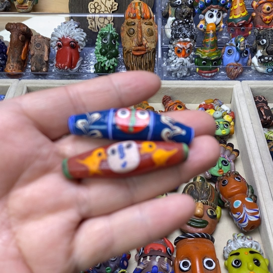 琉璃颈饰弯管2个可挑选003