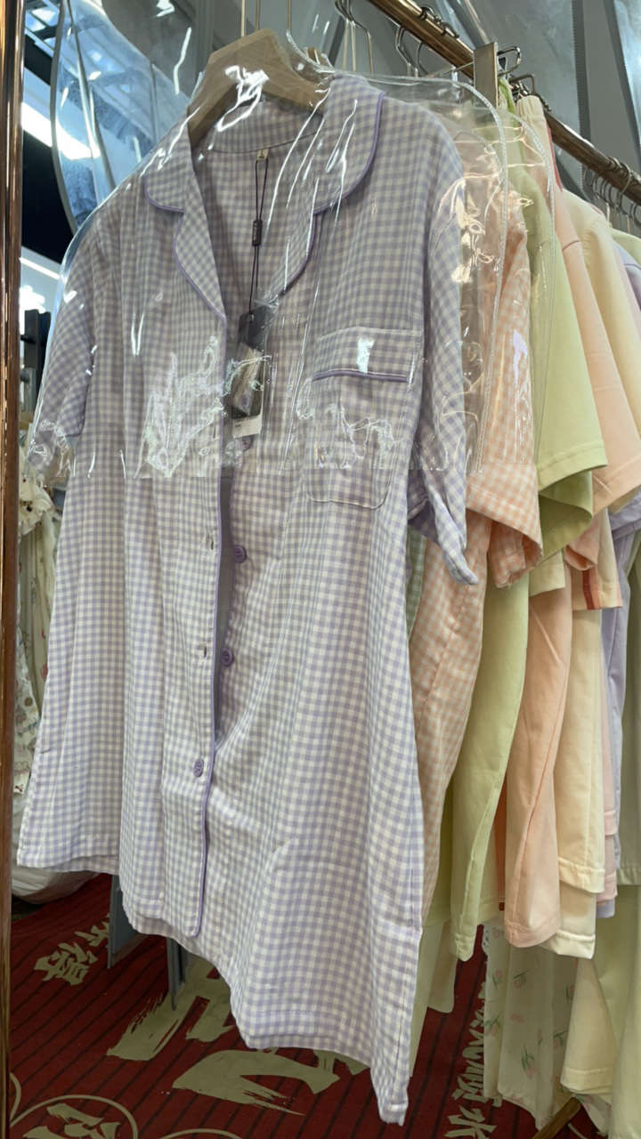 双层棉纱成人家居服上衣
