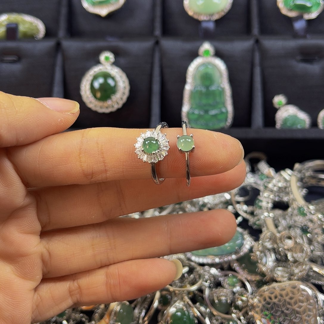 未镶嵌戒指翡翠天然A货翡翠镶嵌