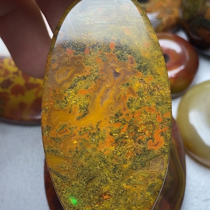 挣***猬玛瑙/玉髓未镶嵌宣化战国红玛瑙