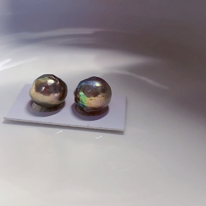 淡水珍珠耳饰银S925镶嵌