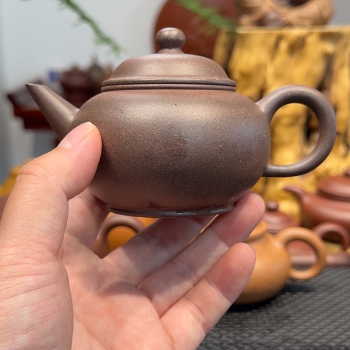 紫砂茶壶气窑底槽清水平壶180CC