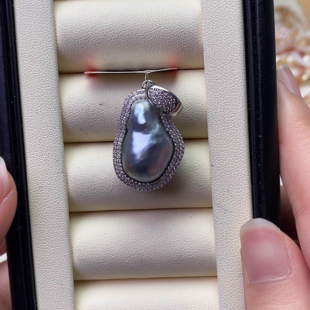 海水珍珠颈饰银S925镶嵌