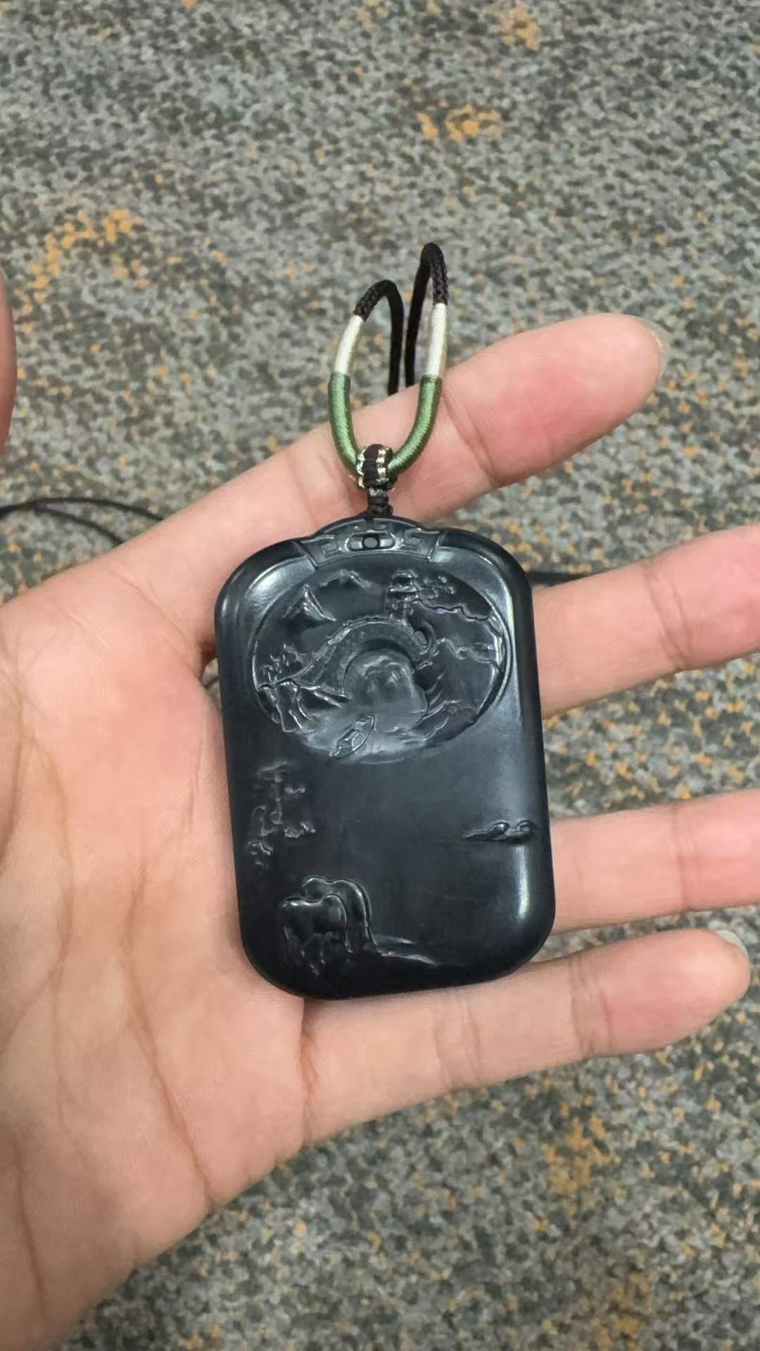 【晋博雅物】【玉器】山水牌T0002