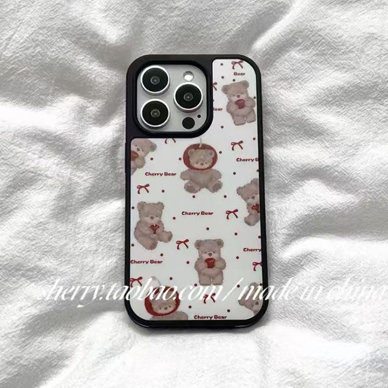 韩系过年小熊iPhone16promax手机壳适用苹果11/12/13/14/15防摔耐