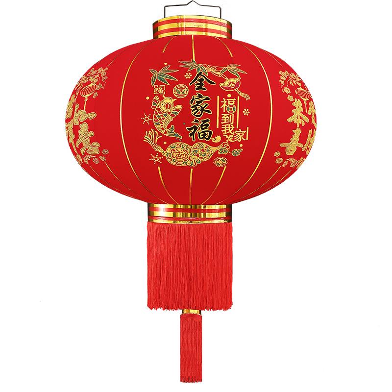 2025新款免插电电池大红灯笼户外春节新年大门口一对乔迁阳台挂饰
